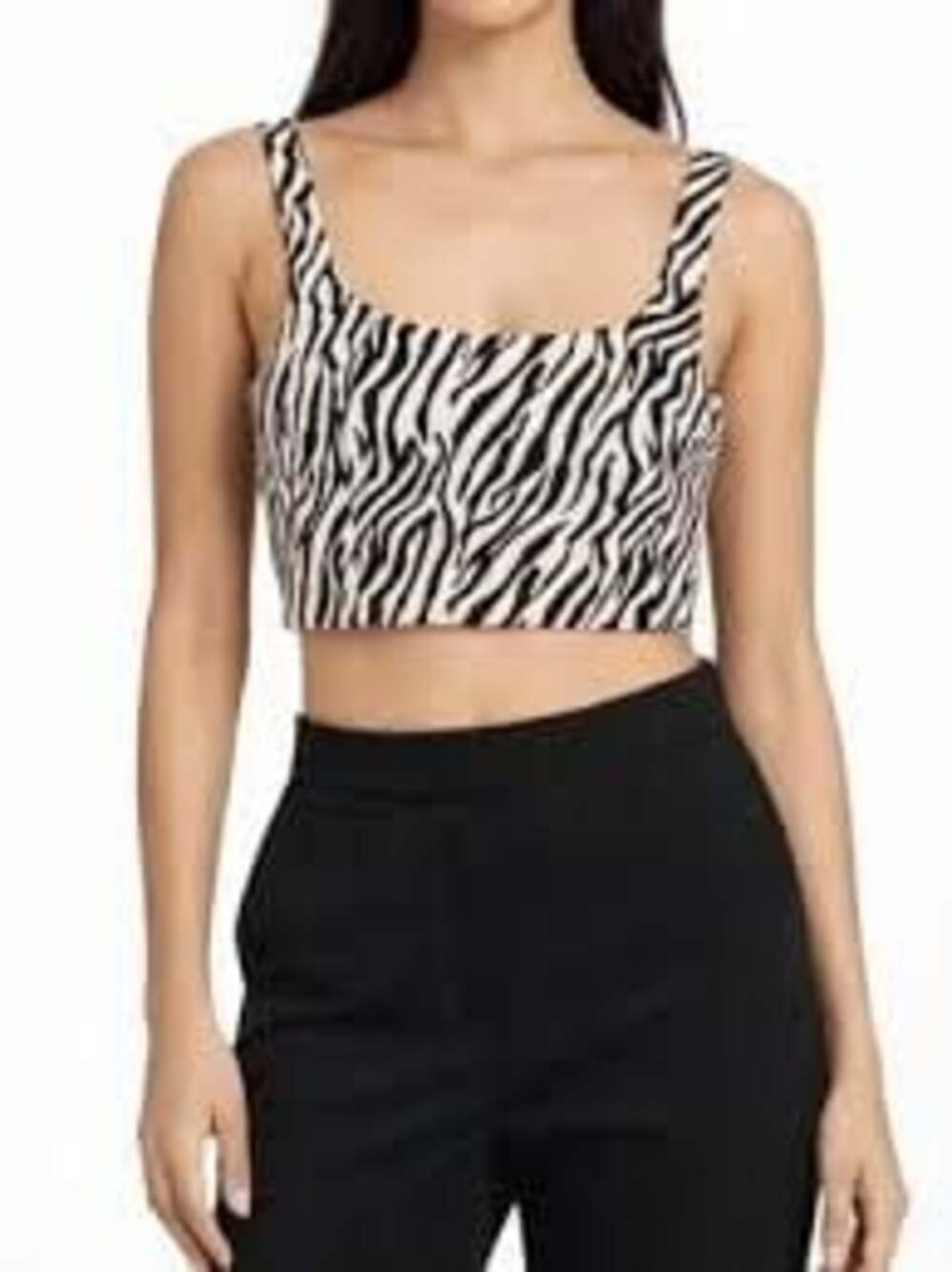 Bec + Bridge Cecile Zebra Print Crop Top Women’s Size 2